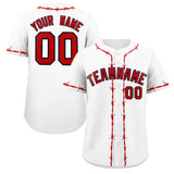 Custom Thorns Ribbed Classic Style Baseball Jersey Personalized Team Name Number Logo Button Down Shirt