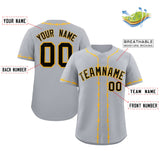 Custom Thorns Ribbed Classic Style Baseball Jersey Personalized Team Name Number Logo Button Down Shirt