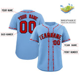 Custom Thorns Ribbed Classic Style Baseball Jersey Personalized Team Name Number Logo Button Down Shirt