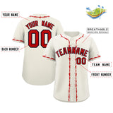 Custom Thorns Ribbed Classic Style Baseball Jersey Personalized Team Name Number Logo Button Down Shirt