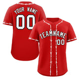 Custom Thorns Ribbed Classic Style Baseball Jersey Personalized Team Name Number Logo Team Shirt