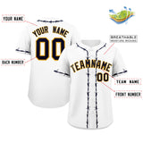 Custom Thorns Ribbed Classic Style Baseball Jersey Personalized Team Name Number Logo Team Shirt