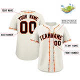 Custom Thorns Ribbed Classic Style Baseball Jersey Personalized Team Name Number Logo Team Shirt
