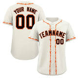 Custom Thorns Ribbed Classic Style Baseball Jersey Personalized Team Name Number Logo Team Shirt