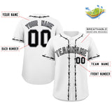 Custom Thorns Ribbed Classic Style Baseball Jersey Personalized Team Name Number Logo Sportswear
