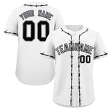 Custom Thorns Ribbed Classic Style Baseball Jersey Personalized Team Name Number Logo Sportswear