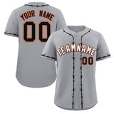 Custom Thorns Ribbed Classic Style Baseball Jersey Personalized Team Name Number Logo Sportswear