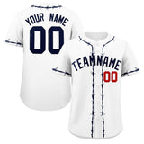 Custom Thorns Ribbed Classic Style Baseball Jersey Personalized Team Name Number Logo Hip Hop Jersey 