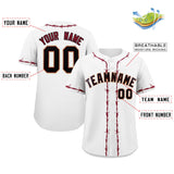 Custom Thorns Ribbed Classic Style Baseball Jersey Personalized Team Name Number Logo T-shirt