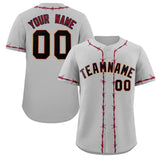 Custom Thorns Ribbed Classic Style Baseball Jersey Personalized Team Name Number Logo T-shirt