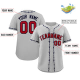 Custom Thorns Ribbed Classic Style Baseball Jersey Personalized Team Name Number Logo Game Training Shirt