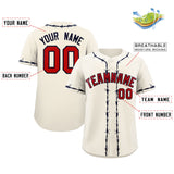 Custom Thorns Ribbed Classic Style Baseball Jersey Personalized Team Name Number Logo Game Training Shirt