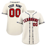 Custom Thorns Ribbed Classic Style Baseball Jersey Personalized Team Name Number Logo Game Training Shirt