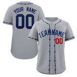Custom Thorns Ribbed Classic Style Baseball Jersey Personalized Team Name Number Logo Game Training Shirt