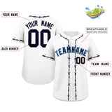 Custom Thorns Ribbed Classic Style Baseball Jersey Personalized Team Name Number Logo Game Training Shirt