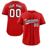 Custom Thorns Ribbed Classic Style Personalzied Team Name Number Logo Baseball Jersey Button Down Shirt