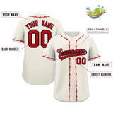 Custom Thorns Ribbed Classic Style Personalzied Team Name Number Logo Baseball Jersey Button Down Shirt