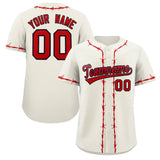 Custom Thorns Ribbed Classic Style Personalzied Team Name Number Logo Baseball Jersey Button Down Shirt