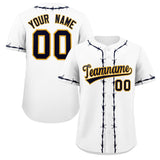 Custom Thorns Ribbed Classic Style Personalzied Team Name Number Logo Baseball Jersey Team Shirt