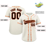 Custom Thorns Ribbed Classic Style Personalzied Team Name Number Logo Baseball Jersey Team Shirt