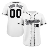Custom Thorns Ribbed Classic Style Personalzied Team Name Number Logo Baseball Jersey Hip Hop Sportswear