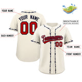 Custom Thorns Ribbed Classic Style Personalzied Team Name Number Logo Baseball Game Training Shirt