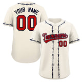 Custom Thorns Ribbed Classic Style Personalzied Team Name Number Logo Baseball Game Training Shirt
