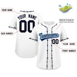 Custom Thorns Ribbed Classic Style Personalzied Team Name Number Logo Baseball Game Training Shirt