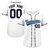 Custom Thorns Ribbed Classic Style Personalzied Team Name Number Logo Baseball Game Training Shirt