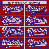 Custom Red Purple Playboy Graffiti Pattern Authentic Baseball Jersey