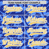 Custom Royal Powder Blue Playboy Graffiti Pattern Authentic Baseball Jersey