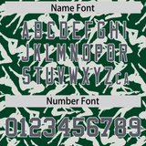 Custom Green Gray Playboy Graffiti Pattern Authentic Baseball Jersey