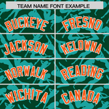 Custom Green Aqua Playboy Graffiti Pattern Authentic Baseball Jersey