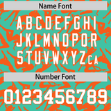 Custom Bright Green Orange Playboy Graffiti Pattern Authentic Baseball Jersey