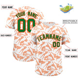 Custom White Orange Playboy Graffiti Pattern Authentic Baseball Jersey