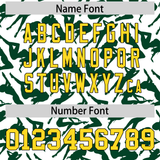 Custom White Green Playboy Graffiti Pattern Authentic Baseball Jersey