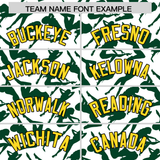 Custom White Green Playboy Graffiti Pattern Authentic Baseball Jersey