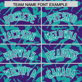 Custom Purple Aqua Playboy Graffiti Pattern Authentic Baseball Jersey