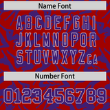 Custom Red Purple Playboy Graffiti Pattern Authentic Baseball Jersey