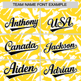 Custom Gold White Playboy Graffiti Pattern Authentic Baseball Jersey