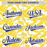 Custom Gold White Playboy Graffiti Pattern Authentic Baseball Jersey