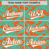 Custom Bright Green Orange Playboy Graffiti Pattern Authentic Baseball Jersey