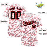 Custom White Red Playboy Graffiti Pattern Authentic Baseball Jersey