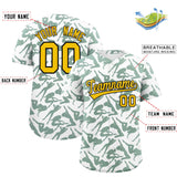 Custom White Green Playboy Graffiti Pattern Authentic Baseball Jersey