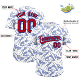 Custom White Royal Playboy Graffiti Pattern Authentic Baseball Jersey