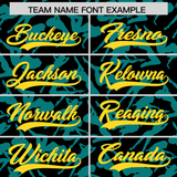 Custom Black Aqua Playboy Graffiti Pattern Authentic Baseball Jersey