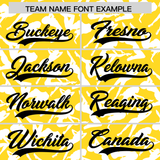 Custom Gold White Playboy Graffiti Pattern Authentic Baseball Jersey