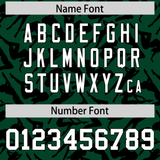 Custom Green Black Playboy Graffiti Pattern Authentic Baseball Jersey