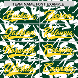 Custom Green White Playboy Graffiti Pattern Authentic Baseball Jersey