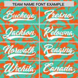 Custom Bright Green Orange Playboy Graffiti Pattern Authentic Baseball Jersey